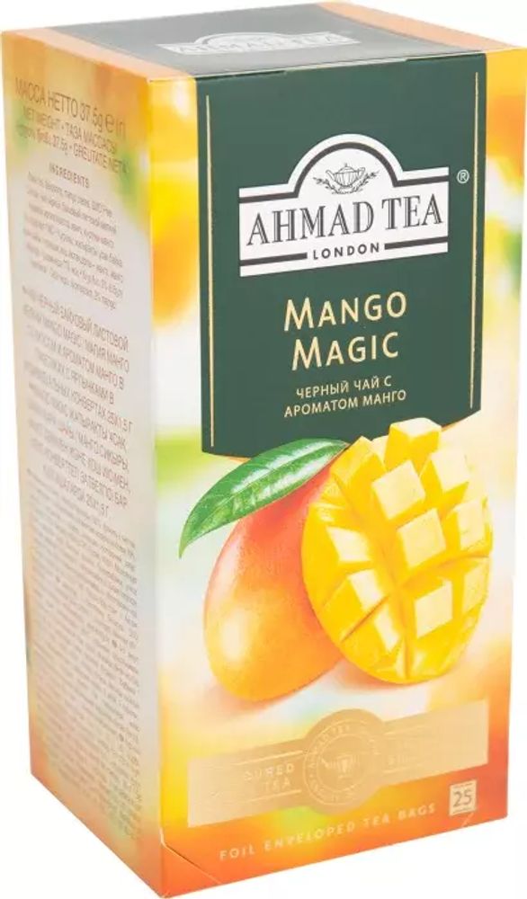 Чай черный Ahmad Tea, манго, 25 пак