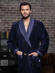 Халат мужской Christopher без капюшона Джинс "Polens"