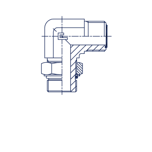 Штуцер FMA90 D12 ORFS 13/16 - UNF 9/16