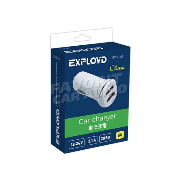 АЗУ 2USB Exployd EX-Z-412 Classic 3100mA белый