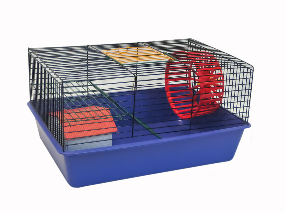 ВАКА клетка для грызунов "Грызун № 1" (домик,колесо) 410*300*220