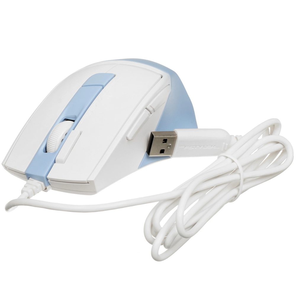 Мышь A4Tech Fstyler FM45S Air голубой/белый