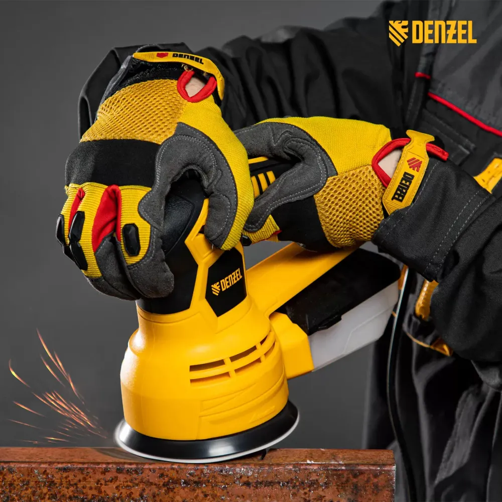 Машина шлифовальная эксцентриковая OS-125, 450 Вт, 6000-12000 об/мин Denzel, 27601