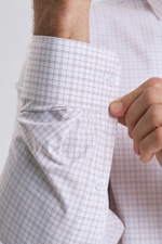 Сорочка мужская ELITA длинный рукав, цвет белый, клетка, хлопок, пэ 59011 02