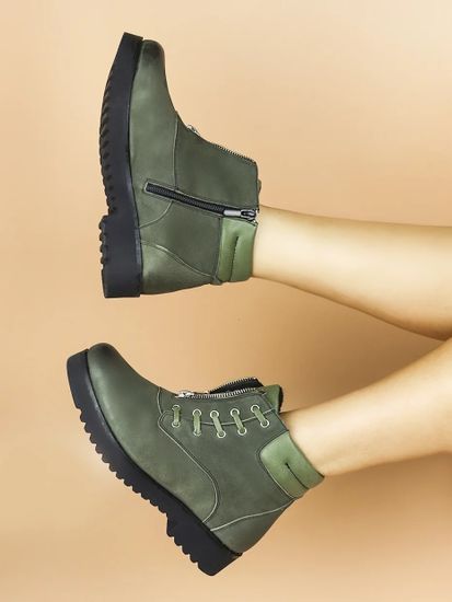 Женские полусапоги | 2907 (зеленый)