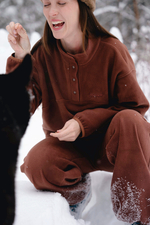 Флисовый свитшот с воротником-стойкой