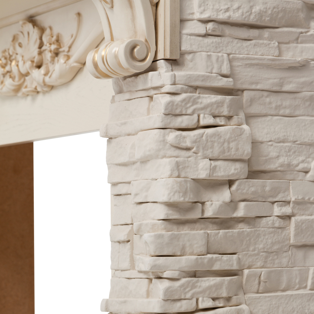 Каминокомплект Real Flame Patricia WT с очагом Fobos Lux Brass