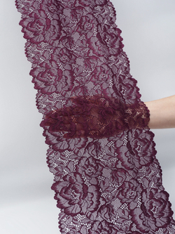Эластичное кружево для белья слива ширина 23 см