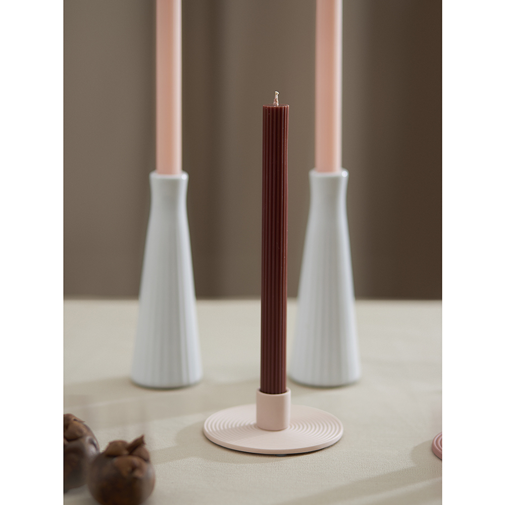Набор из двух свечей коричневого цвета из коллекции Edge, 24,5 см