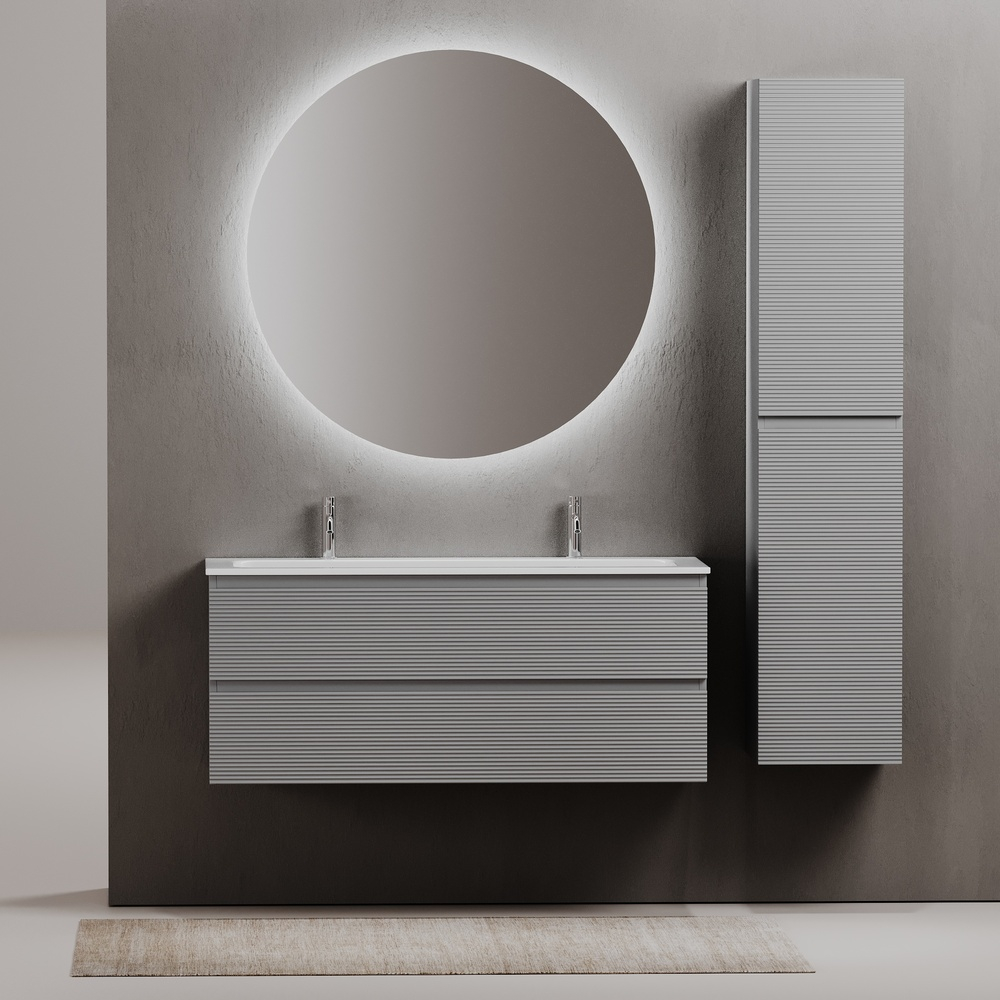 Тумба подвесная под раковину Sancos Folk, Ergraut soft 1195х445х500