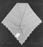 Оренбургский пуховый платок П4-110-03 серый