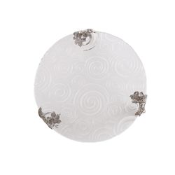 Поднос стеклянный "Виноград"