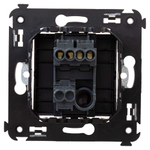 Выключатель одноклавишный в стену, "Avanti", "Черный квадрат"