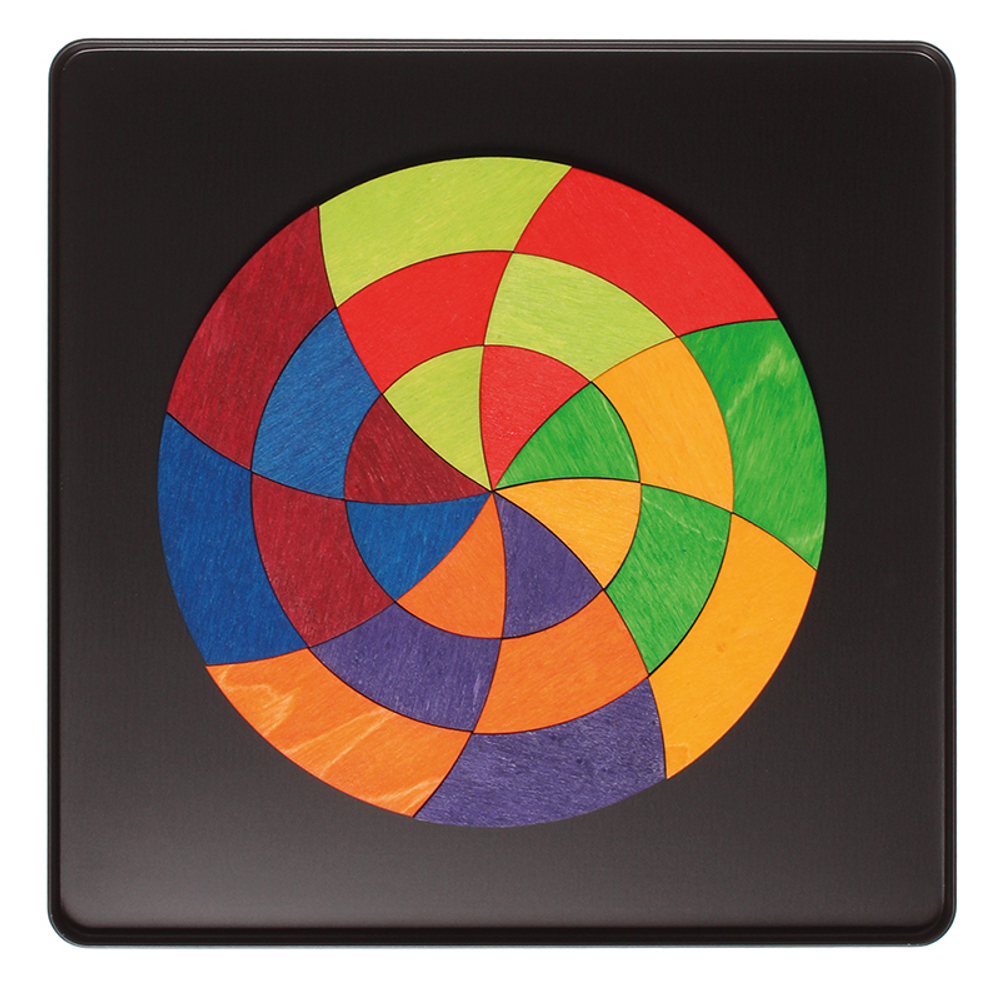 Магнитная деревянная мозаика "Круг Гете",  24 детали