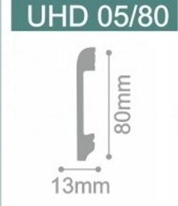 Плинтус дюрополимерный Solid UHD05/80 Дуб Млечный 80х13х2400 мм