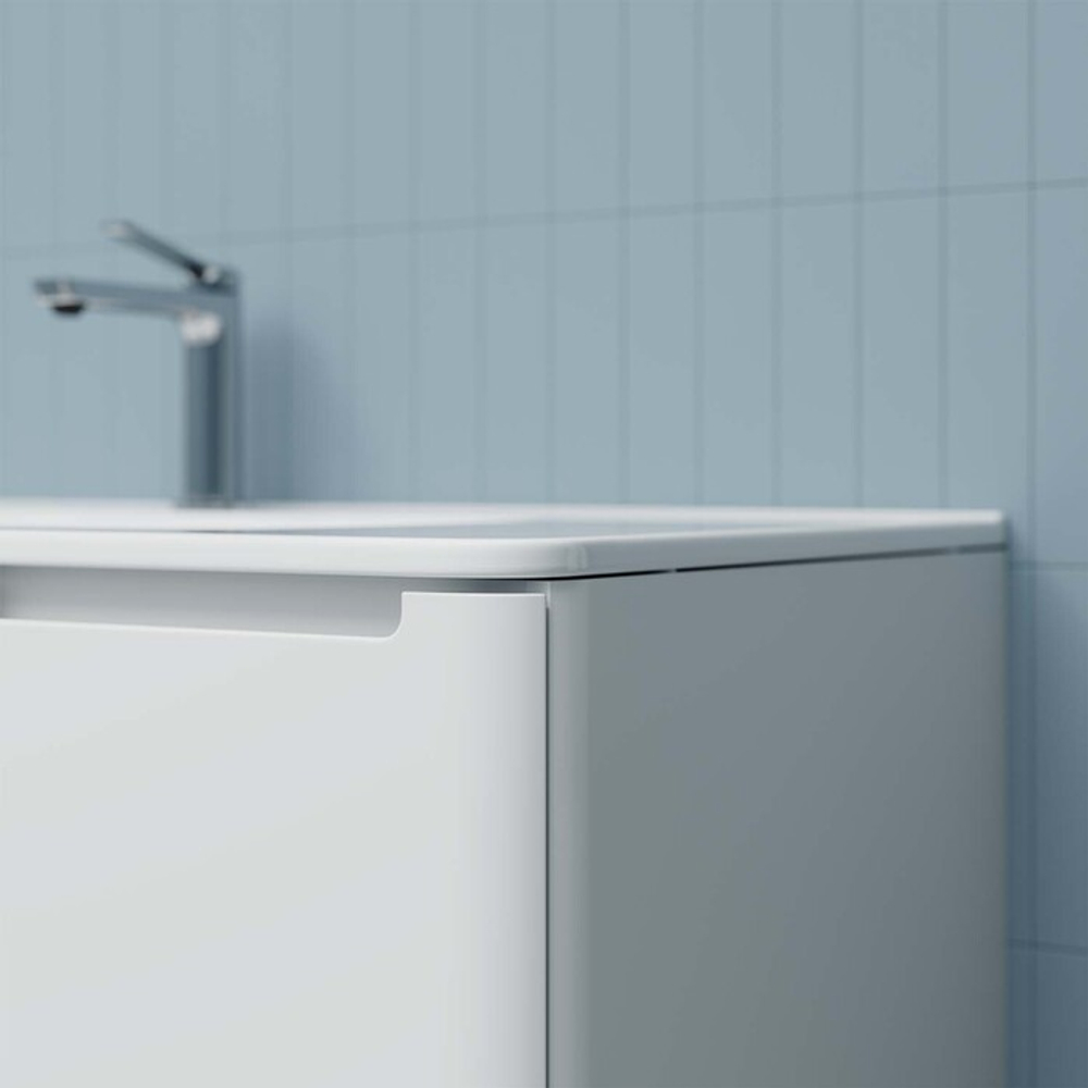 Тумба с умывальником IDDIS Edifice, подвесная, 100 см, белая, EDI10W1i95K