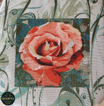 Набор чехлов на табурет из гобелена Роза чайная (33х33 см) - 2шт