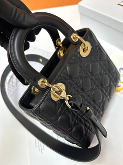 Женская сумка Lady Dior My ABC квадратная черного цвета