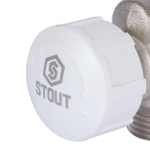 STOUT Клапан термостатический осевой 1/2" х 3/4"ЕК