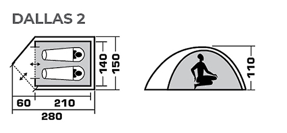 Палатка Jungle Camp Dallas 2 [70821]
