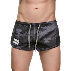 Мужские шорты с камуфляжным принтом Sesmik ALEX MILITARY BLACK