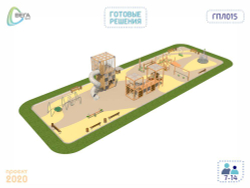 Игровая площадка для детей от 7 до 14 лет 15 x 5 x 6, 2 м