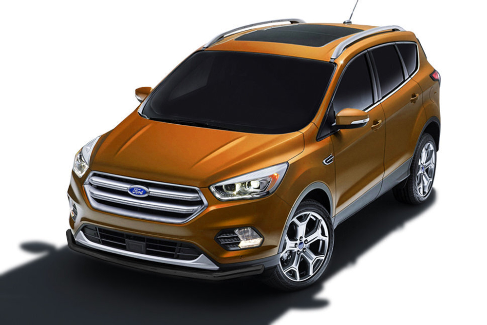 Защита переднего бампера Ford Kuga (2016-2019) d57 черная