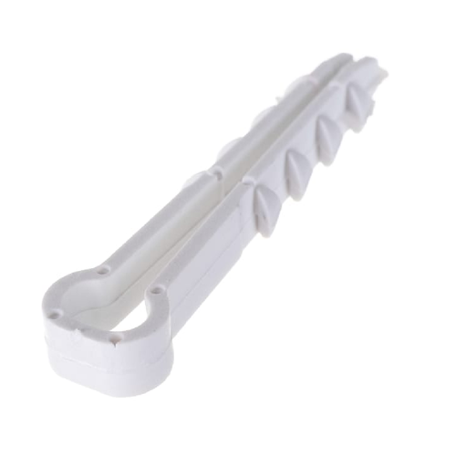 EKF Дюбель-хомут нейлон белый d5х8мм плоский кабель 100шт/упак