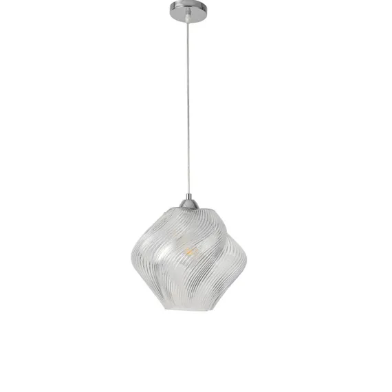 8288/1A MODERNI хром/прозрачный, металл/стекло Подвес E27 1*60W 220V TIDE