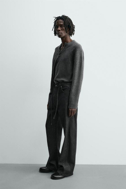 ZARA ДЖИНСЫ RELAXED FLARE FIT, ЧЕРНЫЙ