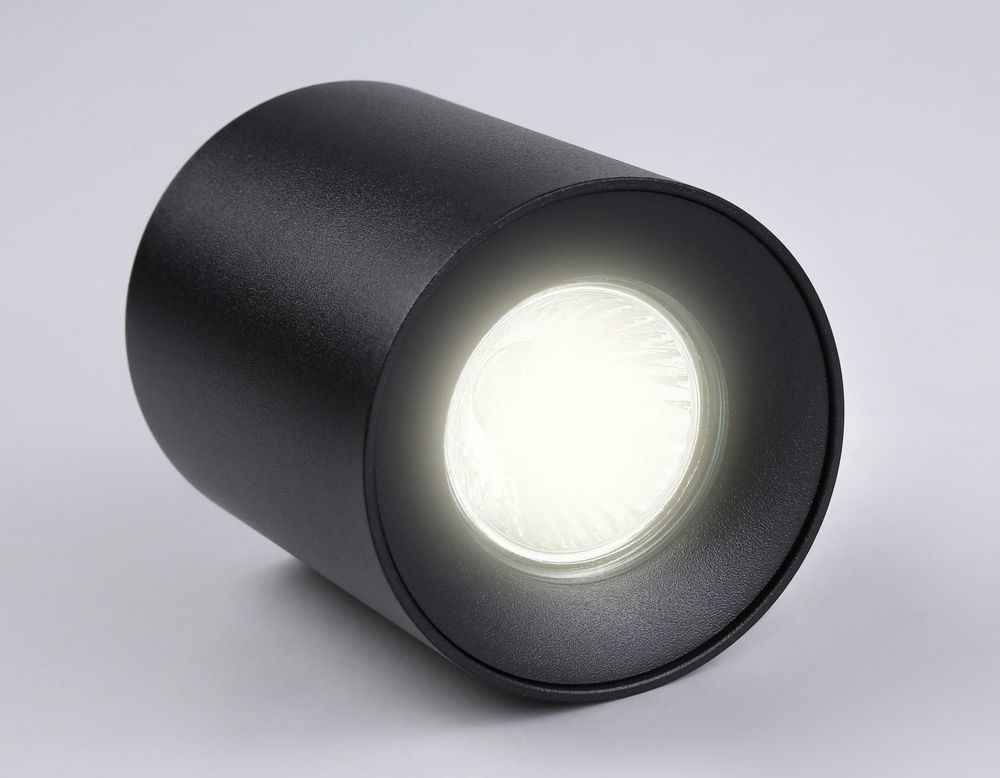 Светильник накладной TN213137 BK черный GU10 max 12W D80*100