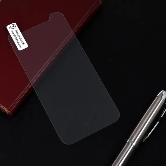Защитное стекло 2.5D LuazON для iPhone 12 mini, полный клей, 0.26 мм, 9Н