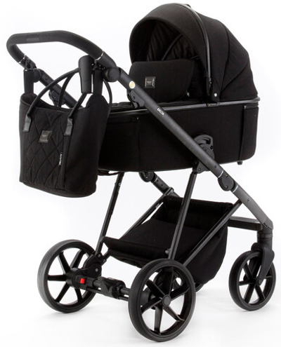 Детская коляска Adamex Delta Natura 3 в 1 DN-11-CARBON (ЧЕРНЫЙ)