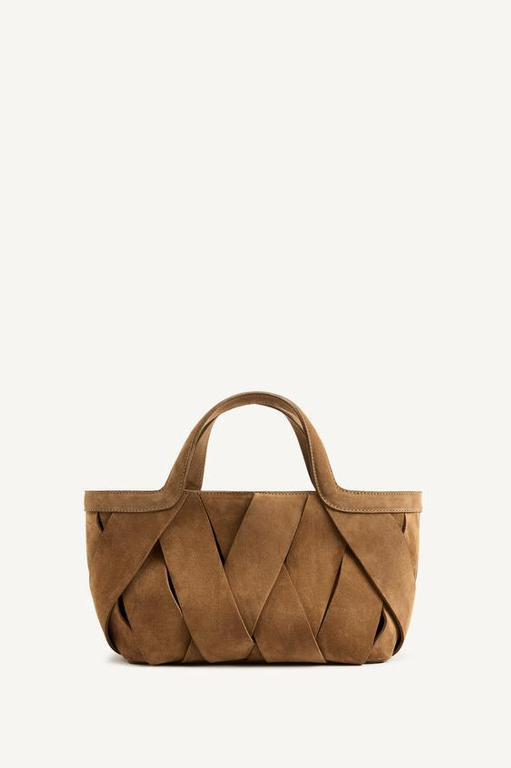 ZARA КОЖАНАЯ МИНИ-СУМКА, ШОКОЛАДНЫЙ