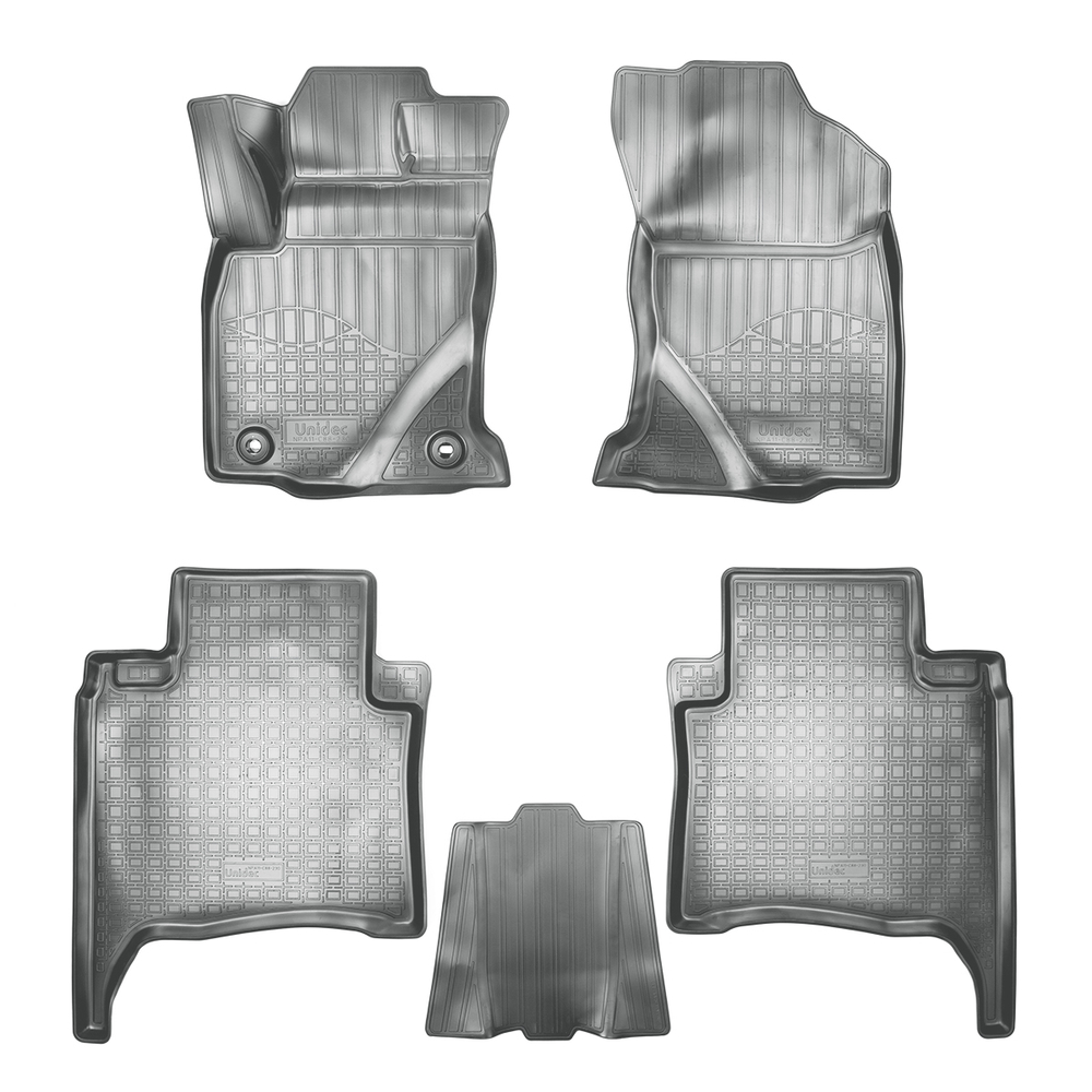 Ковры в салон Norplast/Unidec для Toyota Fortuner (2015-), Серый, 5 мест, арт.NPA11-C88-230-G