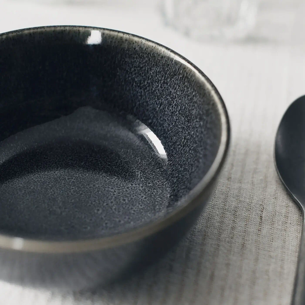 Миска IKEA GLADELIG (ГЛАДЕЛИГ), Темно-серый, 14 см