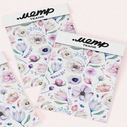 Ткань бифлекс контрастные насыщенные цветы