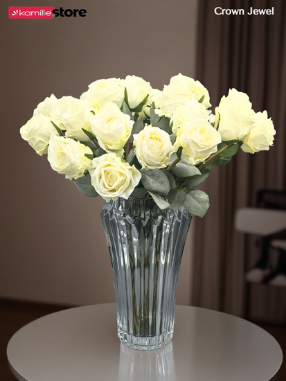 Ваза для цветов 30 см. стекло, коллекция Crown Jewel