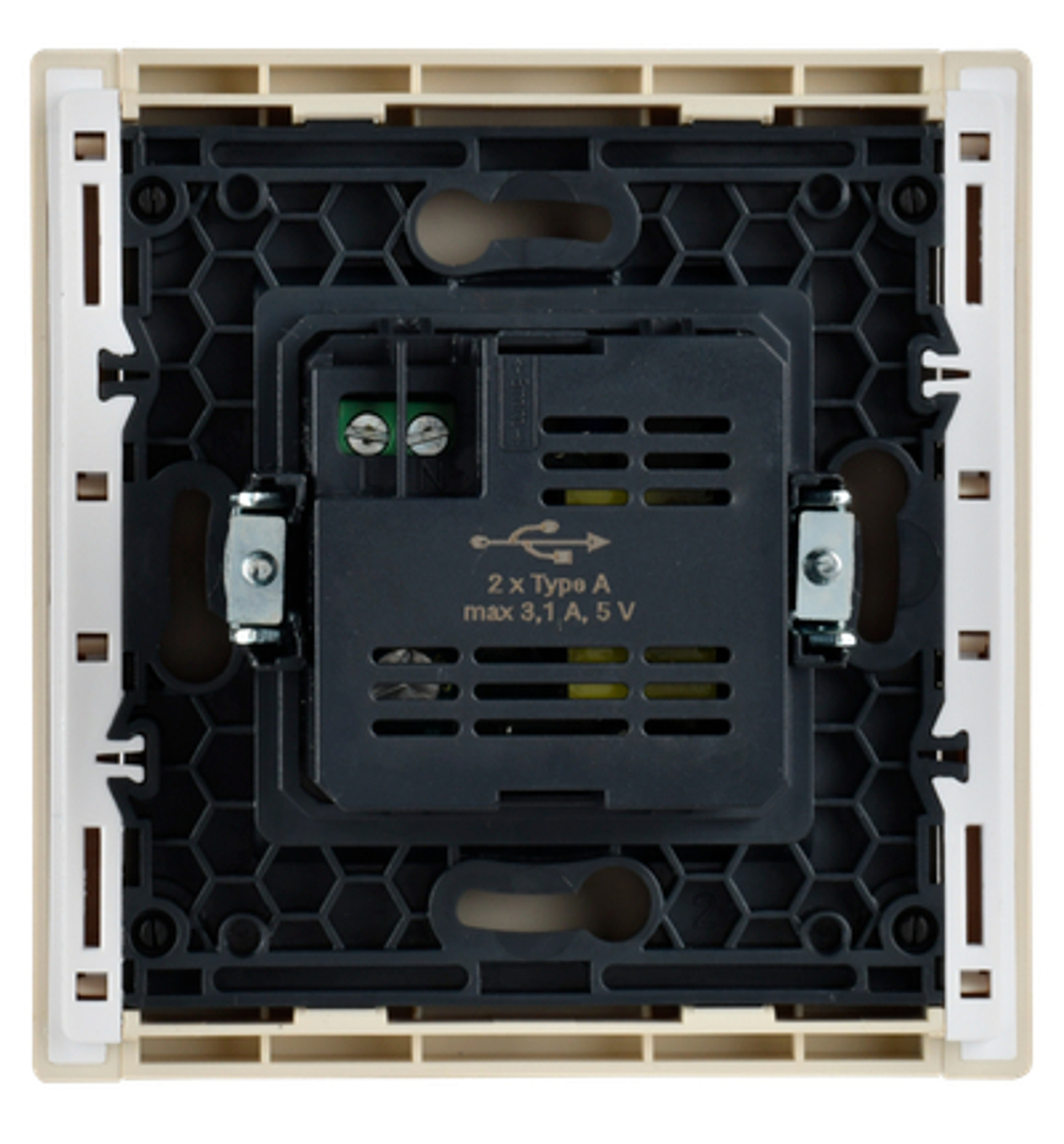 FORTE&PIANO Розетка USB A+A 3,1А FP449 ваниль IEK