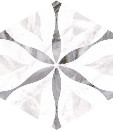 Equipe Bardiglio Hexagon Flower 17.5x20