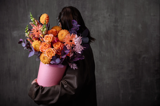 Коробка с цветами "Солнце октября"