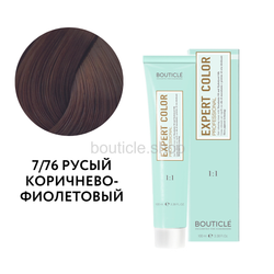 Профессиональный перманентный крем-краситель для волос Bouticle Expert Color Hair Color Cream цвет 7.76 русый коричнево-фиолетовый, 100 мл