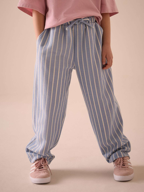 Брюки для девочки Next E61-304, Голубой, Белый