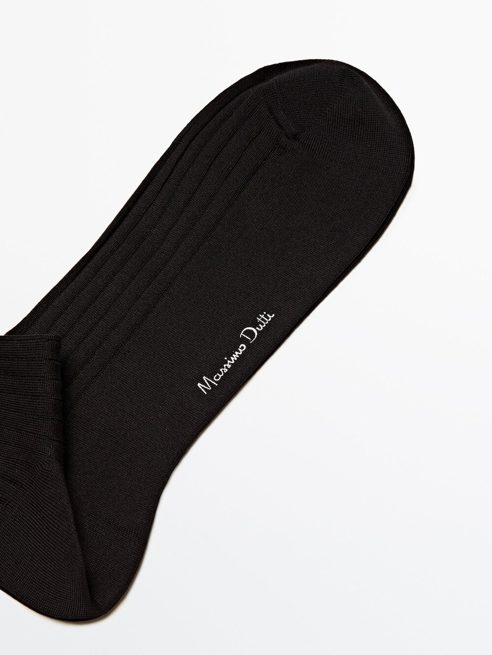 Massimo Dutti Однотонные носки из плотного трикотажа, черный