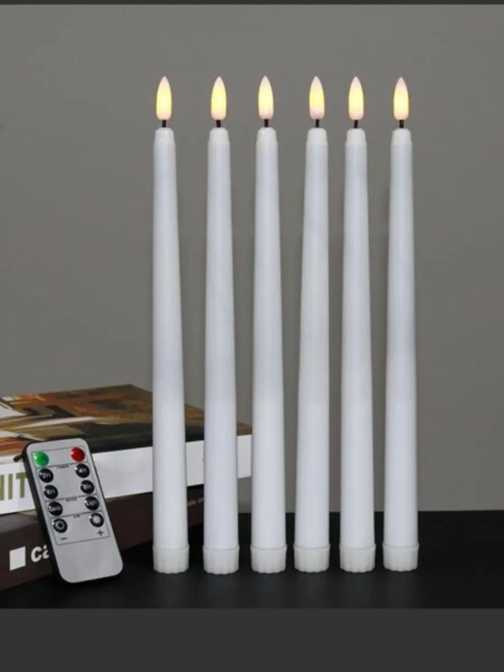 свечи светодиодные столовые набор 6 штук мерцающие