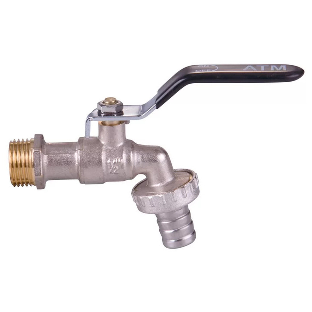 Кран VIEIR ATM с носиком 1/2" черн.ручка (150/15) VRC5003 стандарт