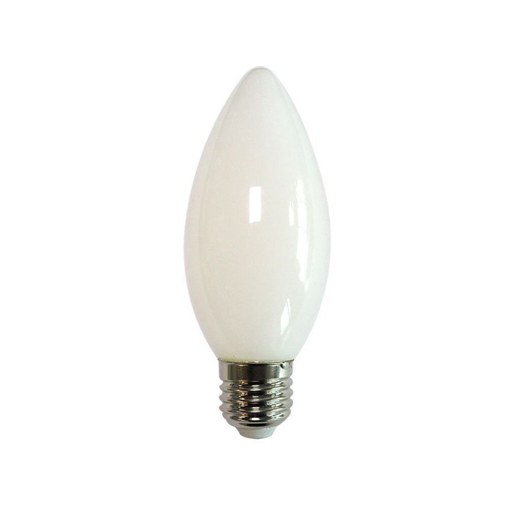 LED-C35-6W/4000K/E27/FR/SLF Лампа светодиодная. Форма свеча, матовая. Белый свет (4000K). ТМ Volpe
