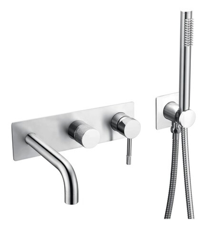 Boheme Смеситель встроенный + ручной душ + излив Uno Chrome