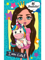 Пенал 1-секц. "Девочка с короной" печать на ткани (Проф-Пресс)