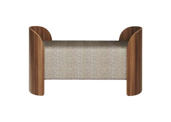 Банкетка Lagom 2 120 см (коричневый рогожка, орех)